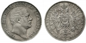 Altdeutsche Münzen und Medaillen, Schwarzburg-Rudolstadt, Friedrich Günther, 1807-1867
Vereinstaler 1864. 50 Jahre Regierung. Auflage: 4000 Ex.
sehr...
