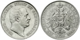 Altdeutsche Münzen und Medaillen, Schwarzburg-Rudolstadt, Friedrich Günther, 1807-1867
Vereinstaler 1866. sehr schön
