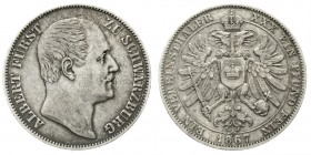 Altdeutsche Münzen und Medaillen, Schwarzburg-Rudolstadt, Albert, 1867-1869
Vereinstaler 1867. sehr schön