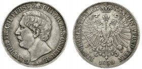 Altdeutsche Münzen und Medaillen, Schwarzburg-Sondershausen, Günther Friedrich Karl II., 1835-1880
Vereinstaler 1859. Auflage nur 6000 Ex.
sehr schö...