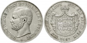 Altdeutsche Münzen und Medaillen, Waldeck, Georg Victor, 1852-1893
Vereinstaler 1867 A. sehr schön/vorzüglich