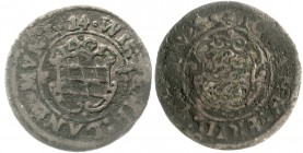 Altdeutsche Münzen und Medaillen, Württemberg, Johann Friedrich, 1608-1628
Kipper-Doppelschilling (1/14 Taler) o.J.(1621/1623). schön/sehr schön