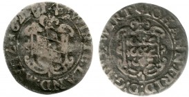 Altdeutsche Münzen und Medaillen, Württemberg, Johann Friedrich, 1608-1628
Kipper-Doppelschilling (1/14 Taler) 1622. schön/sehr schön