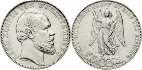 Altdeutsche Münzen und Medaillen, Württemberg, Karl, 1864-1891
Siegestaler 1871. vorzüglich