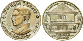 Medaillen, Drittes Reich
Vers. Bronzemedaille 1934 a.d. Einweihung der Ehrenhalle der Nationalsozialisten in Buchholz. 35 mm.
vorzüglich