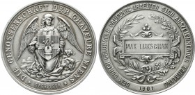 Medaillen, Handwerk, allgemein
Silber-Prämienmedaille o.J. (graviert 1901) v. Schwerdtner. Die Gravur-Genossenschaft Wien dem Lehrling Max Lukschan (...