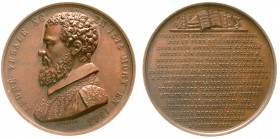 Medaillen, Medicina in Nummis, Personenmedaillen, Witting van Wesel, Andries 1514 Brüssel - 1564 Zakynthos
Bronzemedaille o.J.(1864 ?) von Jouvenel. ...