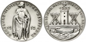 Medaillen, Münchner Medailleure, Karl Goetz
Silbermedaille 1939. Anschluss des Memelgebietes. 36 mm; 18,99 g.
vorzüglich