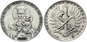 Medaillen, Münchner Medailleure, Karl Goetz
Silbermedaille 1939. Gnadenbild von Tschenstochau. 36 mm, 19,45 g.
vorzüglich