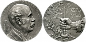 Medaillen, Personenmedaillen, Homberg, Franz Friedrich, 1851-1922
Silbermedaille 1906 v. ihm selbst "meinen Freunden". 30. Jahre leben u. arbeiten al...