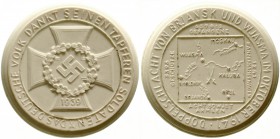 Medaillen, Porzellanmedaillen, Deutsches Reich
München: Doppelschlacht von Brjansk u. Wjasma 1941 weiß. 48 mm.
vorzüglich, etwas fleckig