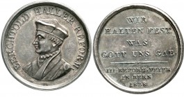Medaillen, Reformation, Schweiz
Silbermedaille 1828 sign. "G" a.d. 300 Jf. der Reformation in Bern. Brb. Berchtold Haller. 36 mm, 14,7 g.
vorzüglich...