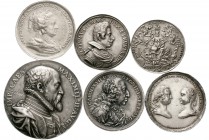 Medaillen, Zusammenstellungen und Lots
6 versilberte alte Galvanos zu alten Medaillen. Darunter auch sehr alte Museums-Anfertigungen, u.a. der Medail...