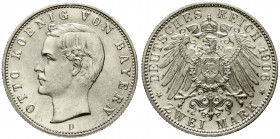 Reichssilbermünzen J. 19-178, Bayern, Otto, 1886-1913
2 Mark 1906 D. fast Stempelglanz, Prachtexemplar