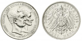 Reichssilbermünzen J. 19-178, Braunschweig, Ernst August, 1913-1916
3 Mark 1915 A. Mit Lüneburg.
gutes vorzüglich