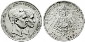 Reichssilbermünzen J. 19-178, Braunschweig, Ernst August, 1913-1916
3 Mark 1915 A. Mit Lüneburg.
fast vorzüglich, kl. Randfehler