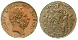 Reichssilbermünzen J. 19-178, Sachsen, Albert, 1873-1902
Kupfermedaille in 5 Mark-Größe. 1889 E. Wettinfeier.
vorzüglich/Stempelglanz, schöne Kupfer...
