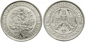 Weimarer Republik, Kursmünzen, 5 Reichsmark Eichbaum Silber 1927-1933
1931 A. vorzüglich