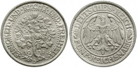 Weimarer Republik, Kursmünzen, 5 Reichsmark Eichbaum Silber 1927-1933
1932 D. Stempelglanz