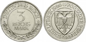 Weimarer Republik, Gedenkmünzen, 3 Reichsmark Lübeck
1926 A. gutes vorzüglich, winz. Kratzer