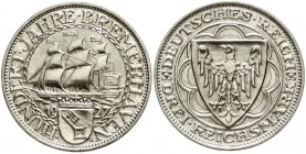 Weimarer Republik, Gedenkmünzen, 3 Reichsmark Bremerhaven
1927 A. vorzüglich