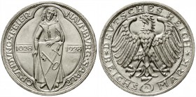 Weimarer Republik, Gedenkmünzen, 3 Reichsmark Naumburg/Saale
1928 A. fast Stempelglanz, Prachtexemplar