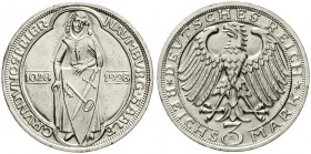 Weimarer Republik, Gedenkmünzen, 3 Reichsmark Naumburg/Saale
1928 A. fast Stempelglanz, Prachtexemplar