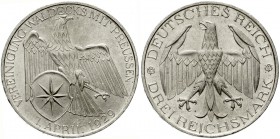 Weimarer Republik, Gedenkmünzen, 3 Reichsmark Waldeck
1929 A. vorzüglich/Stempelglanz