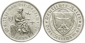 Weimarer Republik, Gedenkmünzen, 3 Reichsmark Vogelweide
1930 E. vorzüglich/Stempelglanz