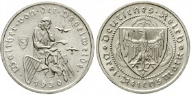 Weimarer Republik, Gedenkmünzen, 3 Reichsmark Vogelweide
1930 J. vorzüglich/Stempelglanz