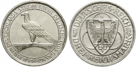 Weimarer Republik, Gedenkmünzen, 3 Reichsmark Rheinstrom
1930 D. fast Stempelglanz, Prachtexemplar