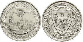 Weimarer Republik, Gedenkmünzen, 3 Reichsmark Magdeburg
1931 A. gutes vorzüglich