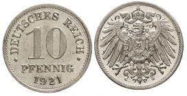 Proben, Verprägungen und Besonderheiten, Kaiserreich, Reichskleinmünzen
Probe 1921 ohne Münzzeichen. Zink, aluminiumplattiert. Glatter Rand. 2,58 g....