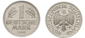 Münzen der Bundesrepublik Deutschland, Kursmünzen, 1 Deutsche Mark Kupfer/Nickel 1950-2001
1968 J. Stempelglanz