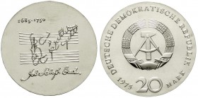 Gedenkmünzen der DDR
20 Mark 1975, Bach.
prägefrisch