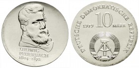 Gedenkmünzen der DDR
10 Mark 1979, Feuerbach.
prägefrisch