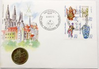 Gedenkmünzen der DDR
5 Mark 1983 A, Meißen. Eingelegt in Numisbrief v. 30.08.1985.
Stempelglanz