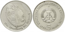 Gedenkmünzen der DDR
5 Mark 1983 A, Wartburg bei Eisenach.
prägefrisch