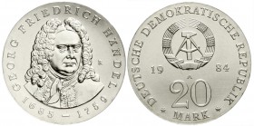 Gedenkmünzen der DDR
20 Mark 1984 A, Händel.
Stempelglanz