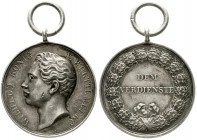 Orden und Ehrenzeichen, Deutschland, Deutsche Länder, bis 1918
Württemberg: Silberne Zivil-Verdienstmedaille König Wilhelm o.J., gestiftet 1840. 28 m...