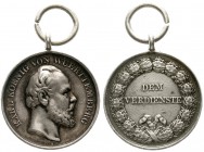 Orden und Ehrenzeichen, Deutschland, Deutsche Länder, bis 1918
Württemberg: Silberne Zivil-Verdienstmedaille König Karl o.J., gestiftet 1864. 28 mm; ...