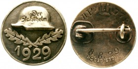 Orden und Ehrenzeichen, Deutschland, Weimarer Republik, 1919-1933
Abzeichen "Der Stahlhelm" 1929 zum Diensteintritt. Graviert "II P 772 8.8.29".
seh...