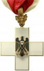 Orden und Ehrenzeichen, Deutschland, Drittes Reich, 1933-1945
Ehrenzeichen des Roten Kreuzes 1. Klasse am Bandrest. Ausgabe 1934-1937. Variante: Ring...