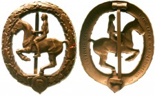 Orden und Ehrenzeichen, Deutschland, Drittes Reich, 1933-1945
Deutsches Reiterabzeichen in Bronze. vorzüglich, fleckig
