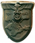 Orden und Ehrenzeichen, Deutschland, Drittes Reich, 1933-1945
Krim-Schild 1941/1942. sehr schön, korrodiert, ein Splint gebogen