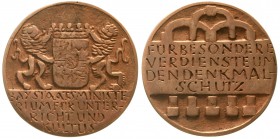 Orden und Ehrenzeichen, Deutschland, BRD, seit 1948
Bayern Medaille für Verdienste um den Denkmalschutz. 1. Fassung von 1977 bis 1987. 55 mm. Wenig V...