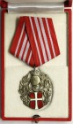 Orden und Ehrenzeichen, Dänemark, Frederik IX., 1947-1972
Ehrenzeichen am Band. Hersteller Keldorf. Silber 925, emailliert und vergoldet. Granate übe...