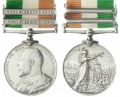 Orden und Ehrenzeichen, Großbritannien, Edward VII. 1902-1910
King`s South Africa Medal (KSA). Mit Einsatzspangen South Africa 1901 und 1902 am (erne...