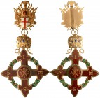 Orden und Ehrenzeichen, Italien
Großkreuz des Rechts zum Konstantinischen Orden des Hl. Georg mit der Krone und der Trophäe.
vorzüglich, sehr selten...