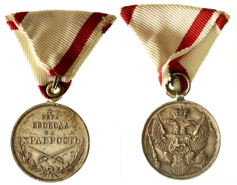 Orden und Ehrenzeichen, Montenegro
Silberne Tapferkeitsmedaille, 3. Modell ab 1...
